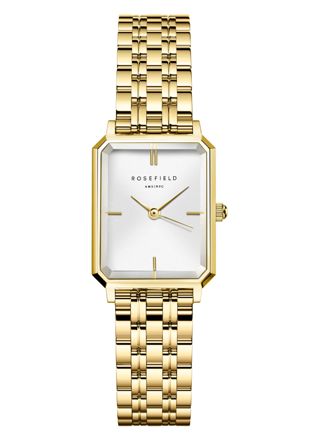 Rosefield The Octagon XS White Sunray Steel Gold OWGSG-O60