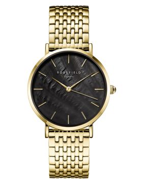 Rosefield The Upper East Side Black MOP Steel Gold UBGSG-U35