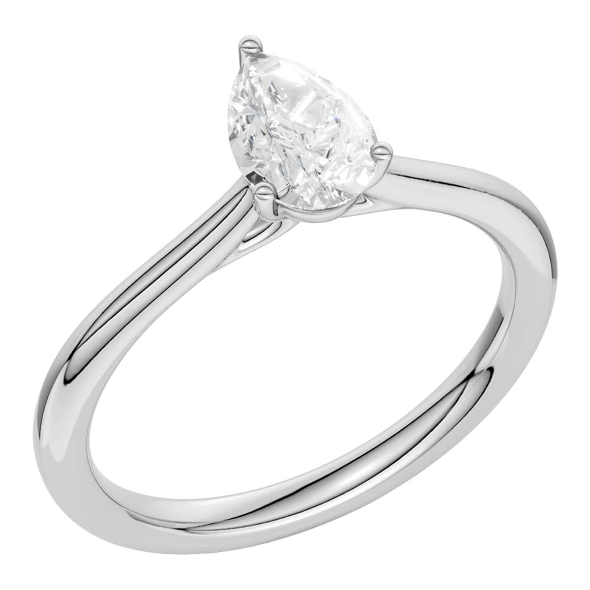 Midem Oslo yksikivinen timanttisormus 0.50ct valkokulta