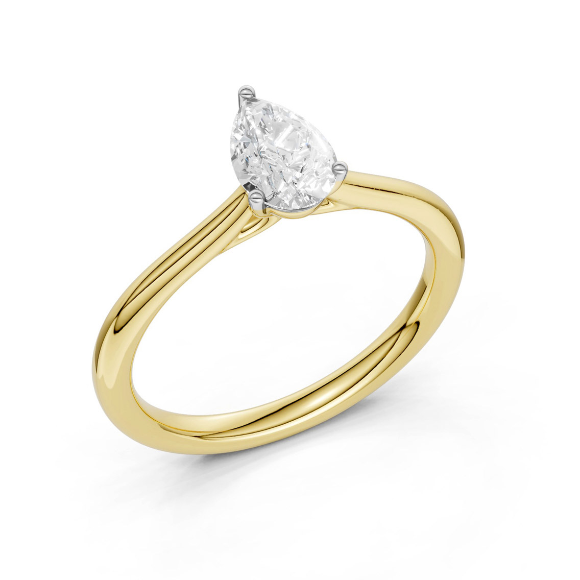 Midem Oslo yksikivinen timanttisormus 0.50ct keltakulta