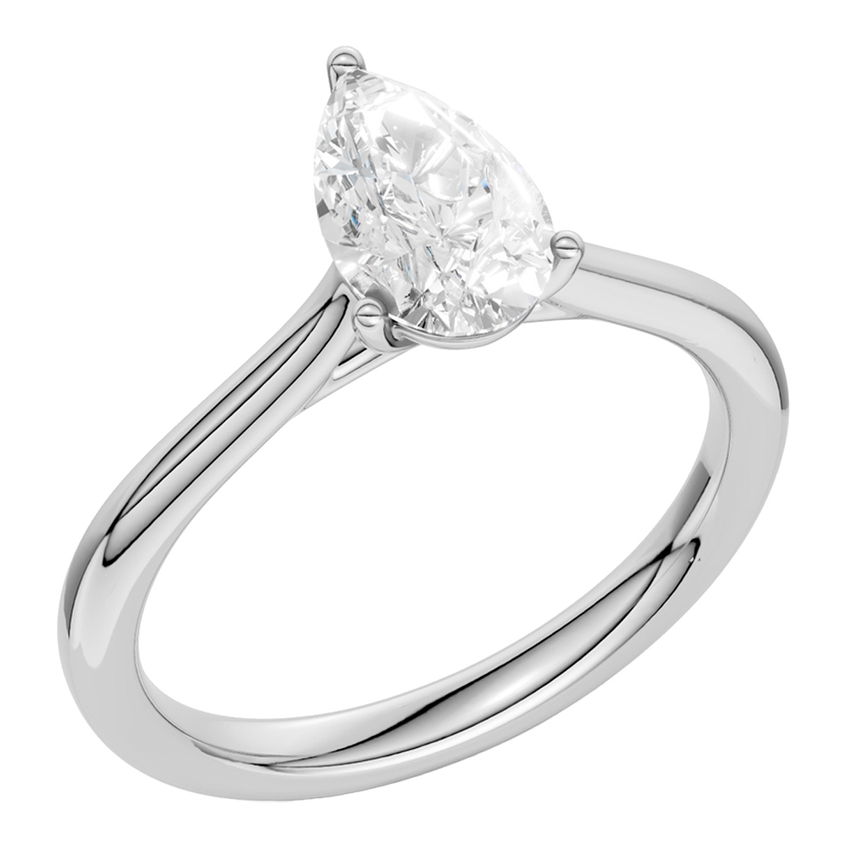 Midem Oslo yksikivinen timanttisormus 1.00ct valkokulta
