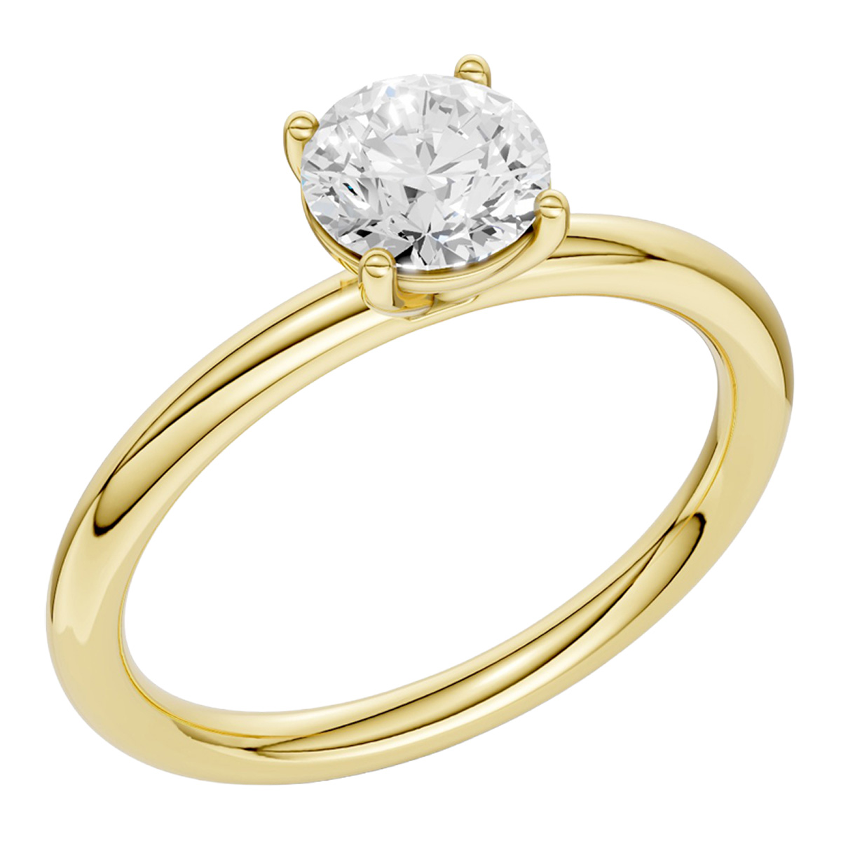 Lykken Elegance pyöreä timanttisormus kulta 1.00 ct-190