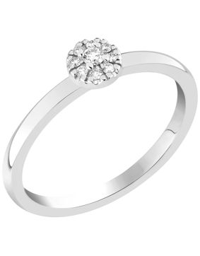 Sandberg Toivomuslähde timanttisormus halo S-665w