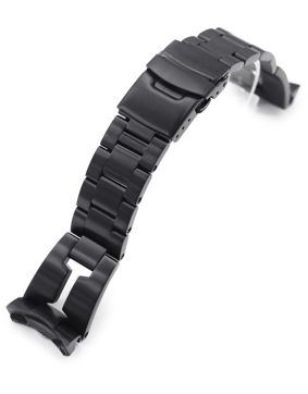 MiLTAT Retro Razor Black teräsranneke Seiko 5 -sarjaan SS221803BBK039-S5