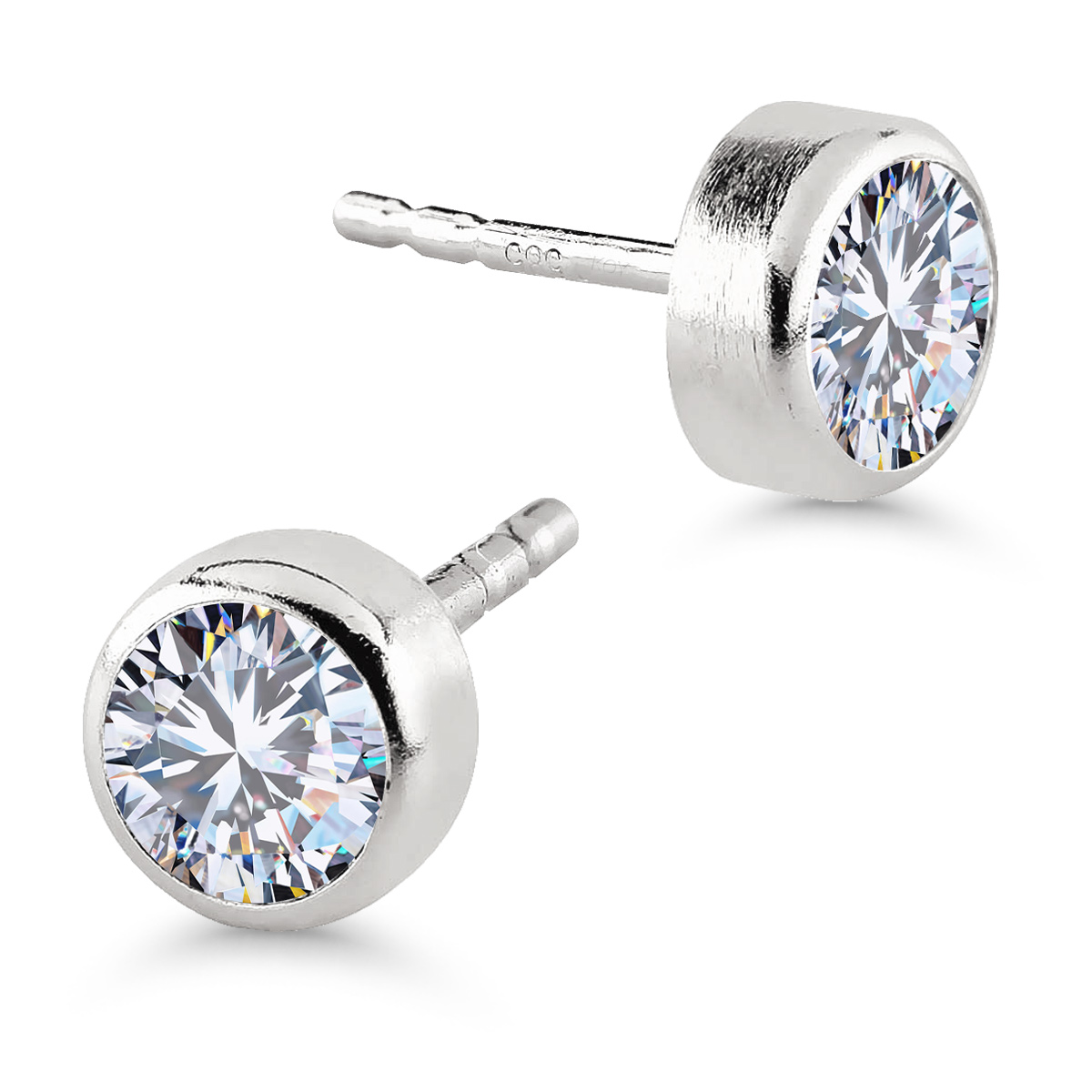 Kultakorvakorut 4mm zirkonia SA-0206/04WZ