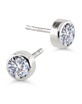 Kultakorvakorut 4mm zirkonia SA-0206/04WZ