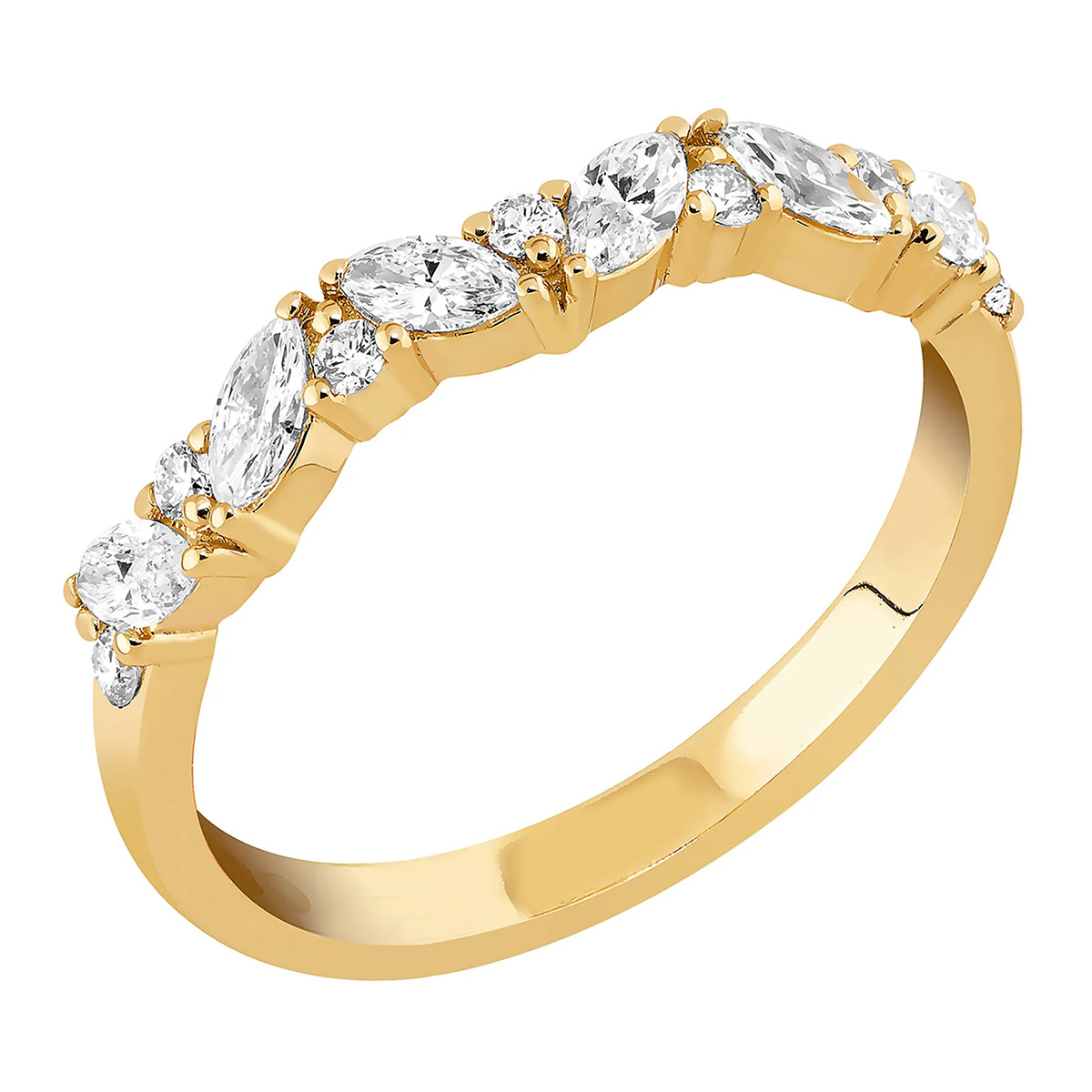 Sandberg Joenmutka rivitimanttisormus 0.44 ct keltakulta M-340k