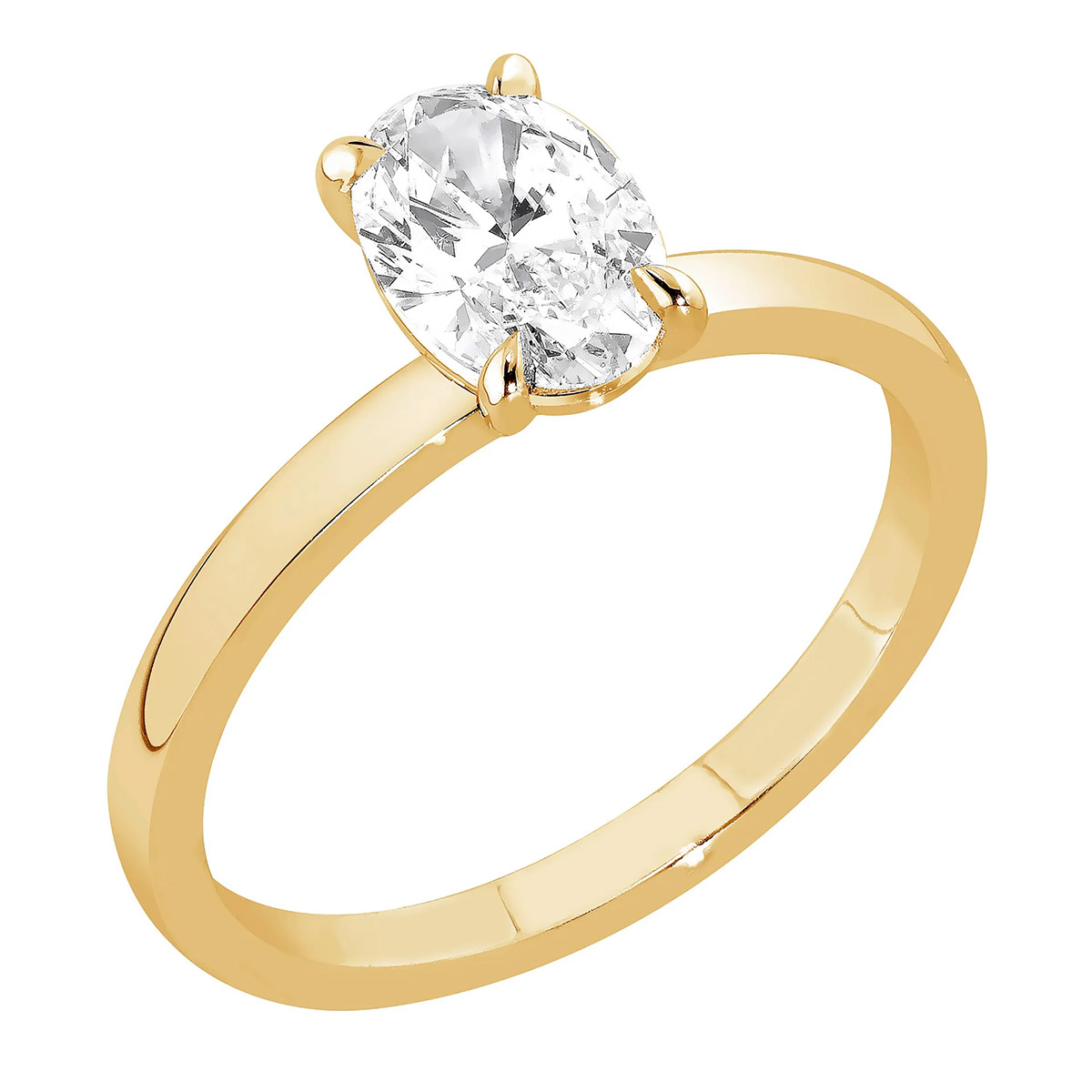 Sandberg Kastepisara laboratoriotimanttisormus ovaali 0.50ct M-45k-SYN