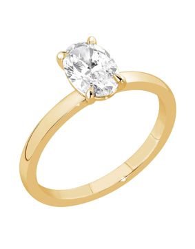 Sandberg Kastepisara laboratoriotimanttisormus ovaali 0.50ct M-45k-SYN