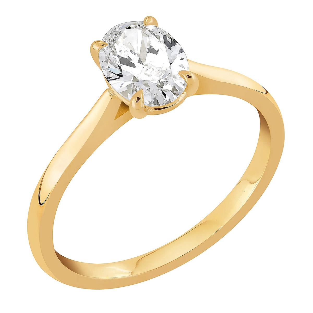 Sandberg Taivaanranta 1ct ovaali laboratorio timanttisormus M-246k-SYN