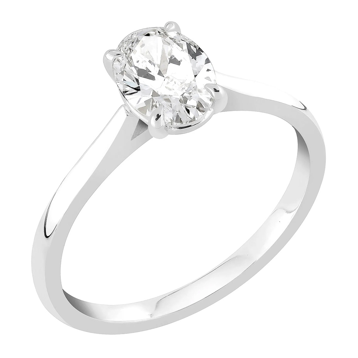 Sandberg Taivaanranta 1ct ovaali laboratorio timanttisormus M-246w-SYN