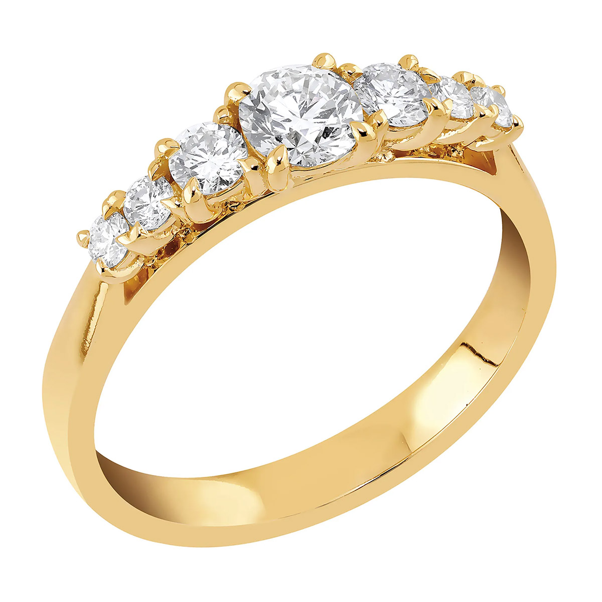 Sandberg Taivaanranta 0.57ct rivitimanttisormus laboratorio V-397k-SYN