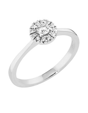 Sandberg Toivomuslähde timanttisormus halo V-687w