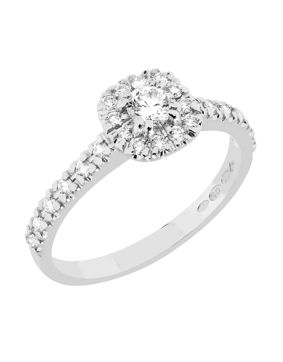 Sandberg Toivomuslähde timanttisormus halo 0.39ct V-705w
