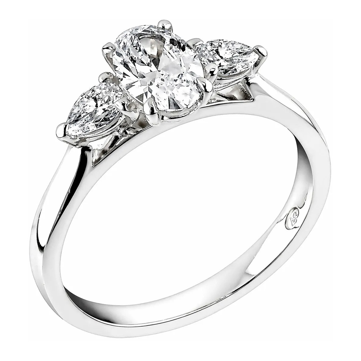 Sandberg Yöpilvi 3-kivinen timanttisormus 0.95 ct valkokulta V-495w