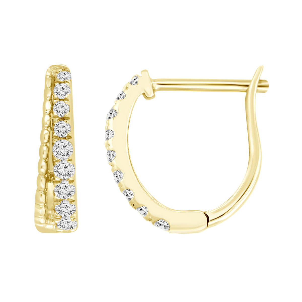 Lykken Elegance kultaiset timanttikorvakorut 0.16 ct