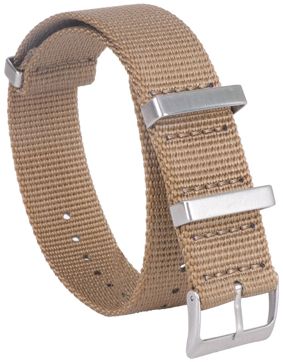 Tiera hiekanruskea Seatbelt nato-ranneke