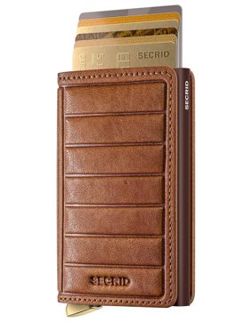 Secrid Premium Slimwallet Emboss Lines Cognac+