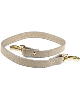 Aarni lyhyt hirvennahkainen olkahihna taupe/kulta