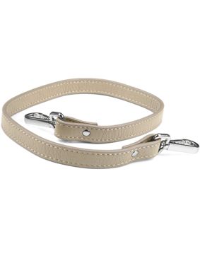 Aarni lyhyt hirvennahkainen olkahihna taupe/hopea