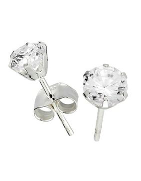 Silver Bar zirkoniakorvakorut kirkas 3 mm 2381