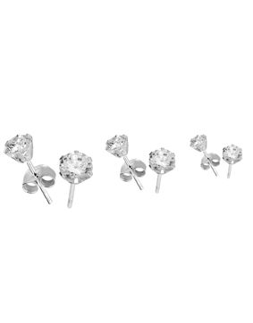Silver Bar zirkoniakorvakorut kirkas 10 mm 6036