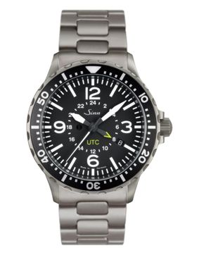 Sinn 857 UTC 857.010 The Pilot Watch teräsrannekkeella