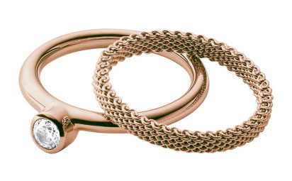 Skagen sormus Elin Rose Gold-Tone Crystal SKJ0852791-170