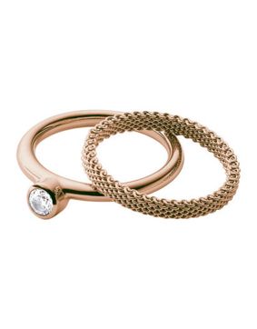 Skagen sormus Elin Rose Gold-Tone Crystal SKJ0852791-170