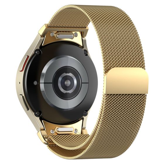 Tiera Samsung Galaxy Watch6 Milanese teräsranneke pikakiinnityksellä Gold
