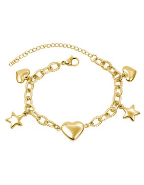 Bosie sydämet ja tähdet kulta rannekoru nilkkaketju SL2454G