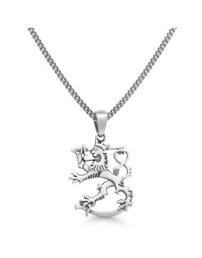 Suomi Leijona hopeakaulakoru oksidoitu SLR-25X/50cm