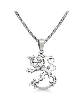 Suomi Leijona hopeakaulakoru oksidoitu SLR-30X/50cm