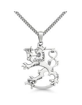 Suomi Leijona hopeakaulakoru oksidoitu SLR-35X/50cm