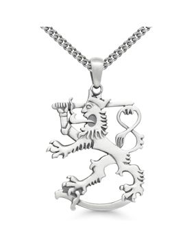 Suomi Leijona hopeakaulakoru oksidoitu SLR-40X/50cm