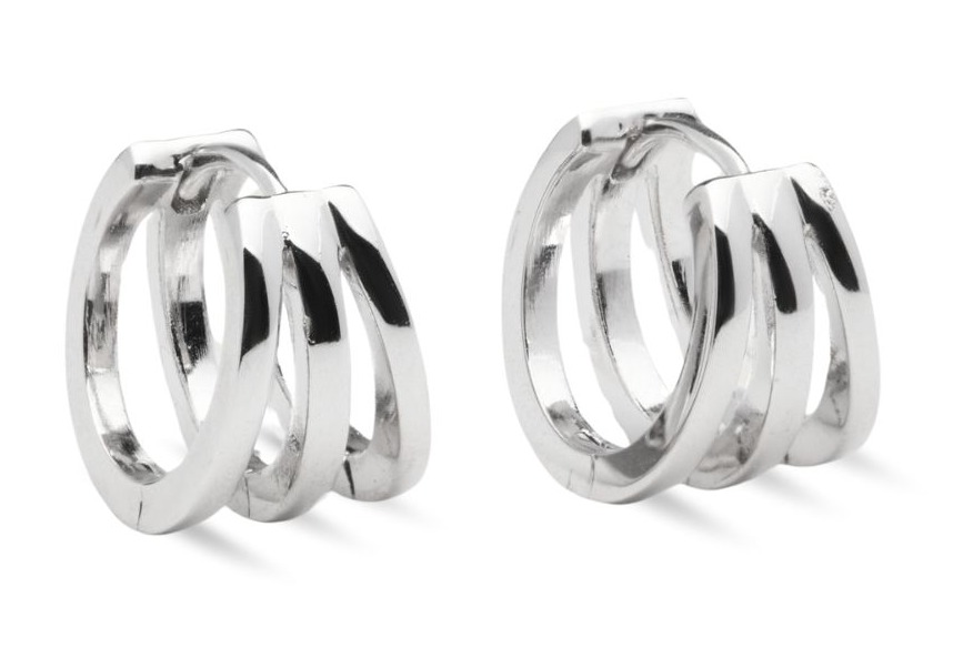 Sparv Soirée hopeanväriset korvarenkaat 1810201