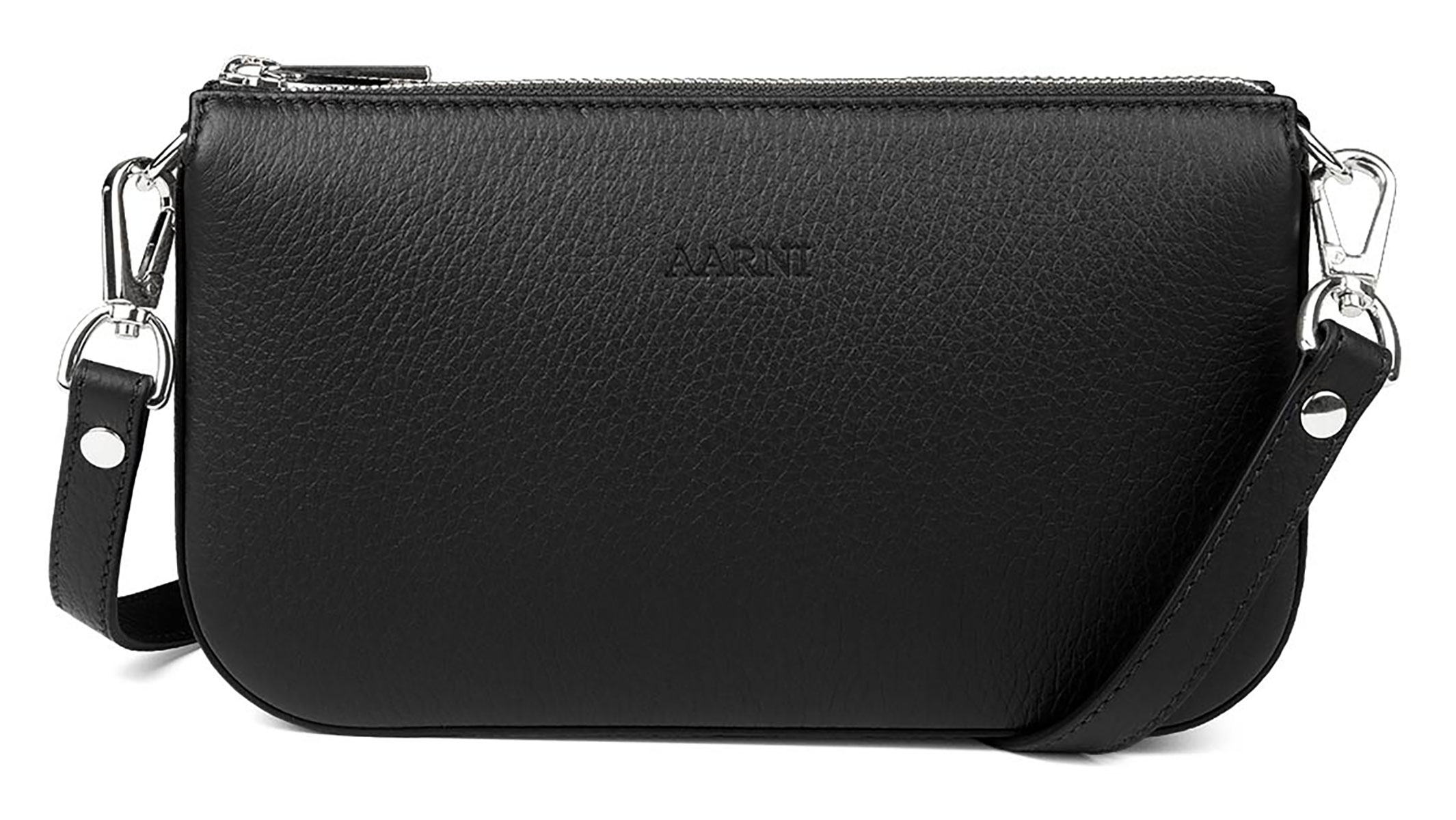 Aarni Sola käsilaukku musta-hopea