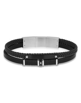 Ace of Spades musta rannekoru laatalla nahka/teräs SSLB-110