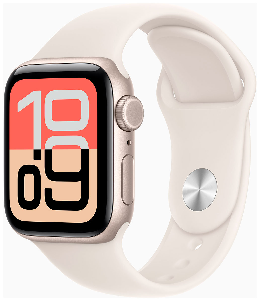 Apple Watch SE 3 GPS + Cellular 40mm Starlight Aluminium Case with Starlight Sport Band MEP64QN/A