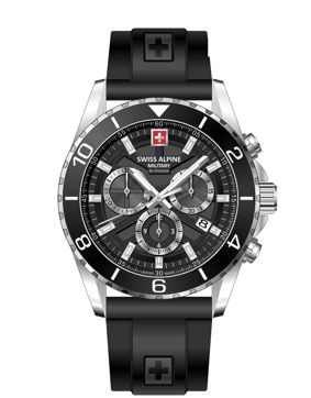 Swiss Alpine Military Sentinel Chronograph PU black 7073.9837