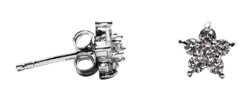 Hopeapuro Tähti-korvakorut