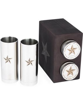 Ukko Schnapps 2 Sheriff snapsilasit koivutukissa (21125)