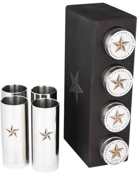 Ukko Schnapps 4 Sheriff snapsilasit koivutukissa (41145)