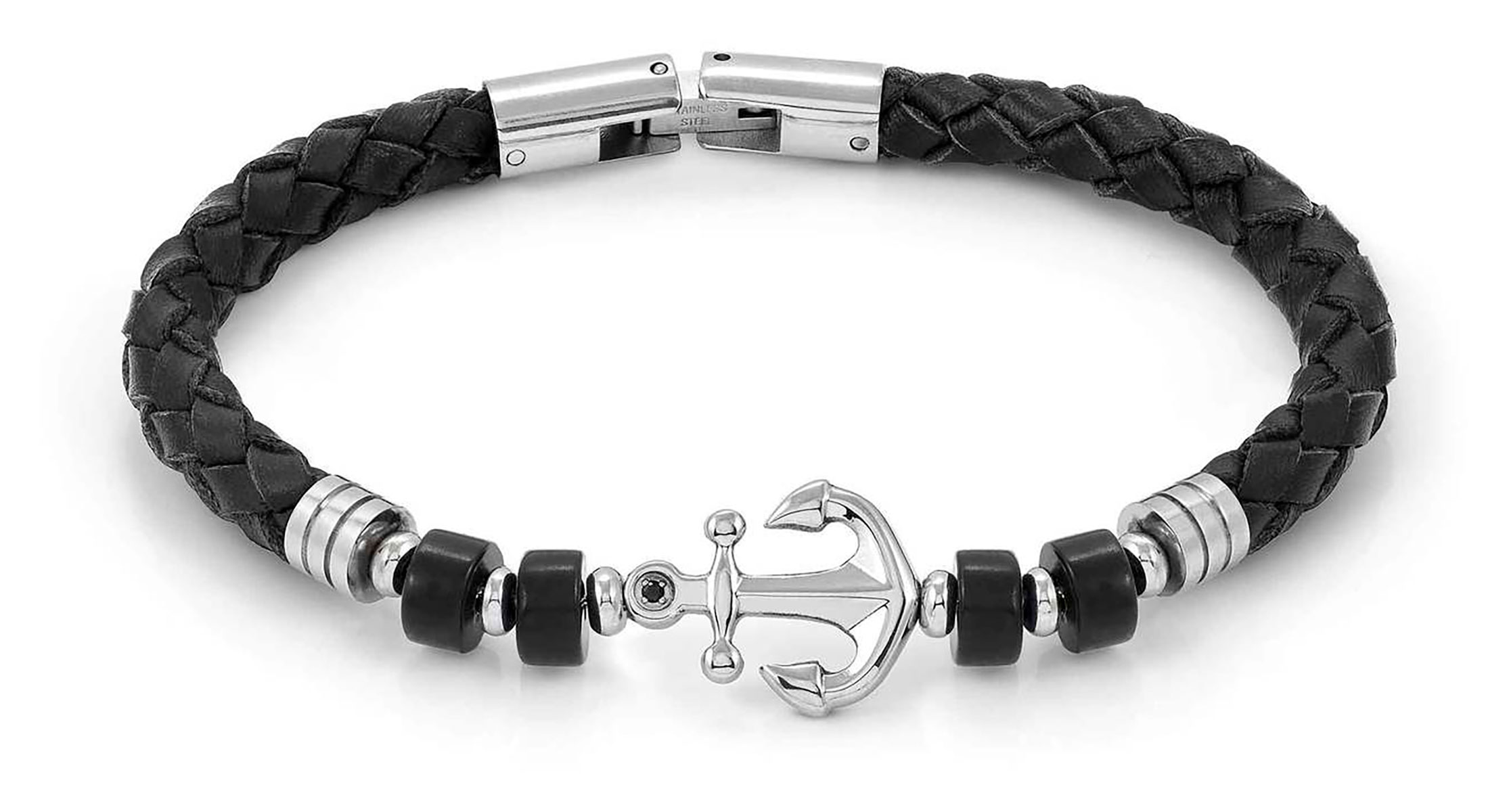 Nomination Atlante rannekoru ankkuri musta akaatti 027507/063