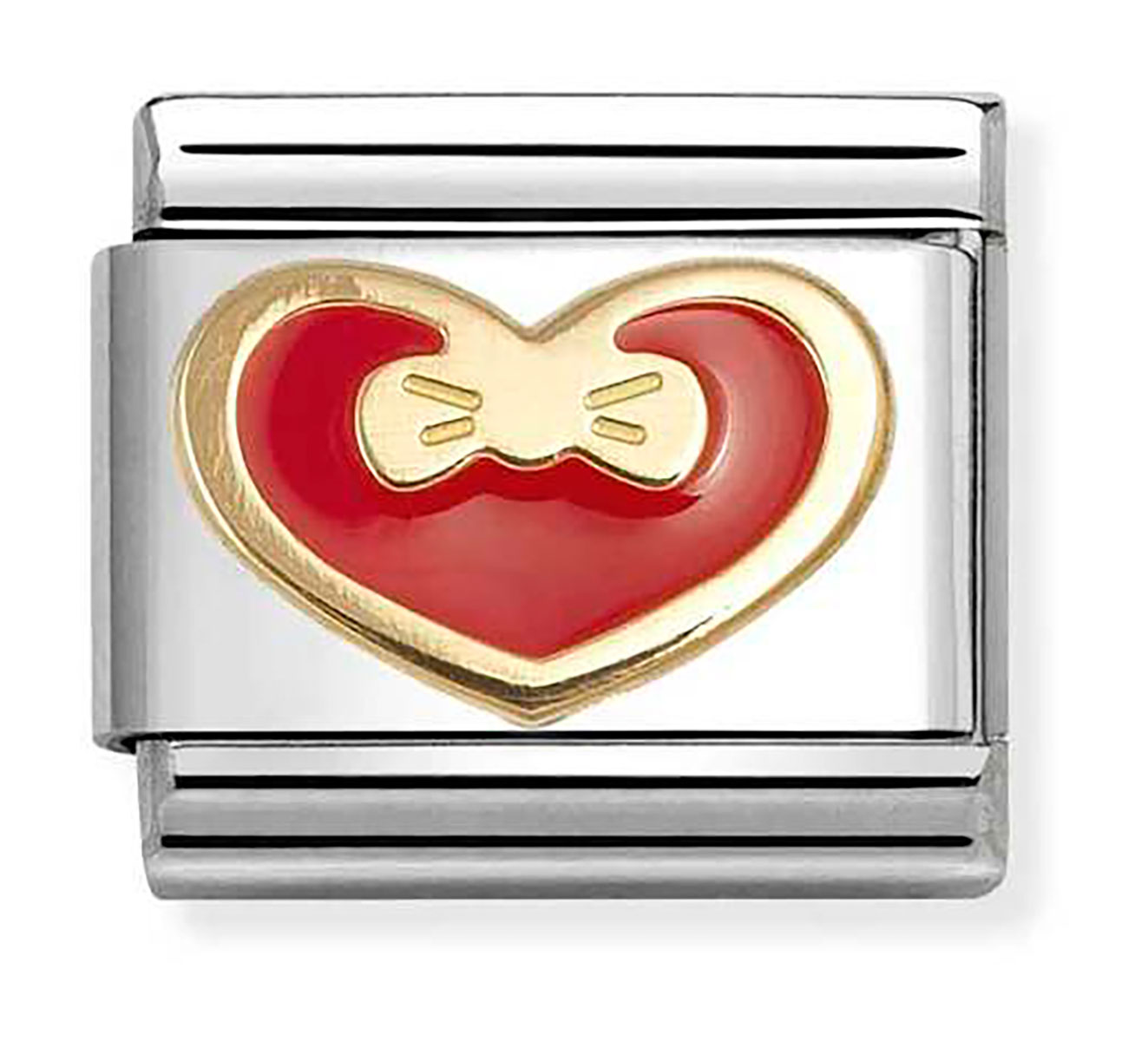 Nomination Composable Classic Love 2 Red Heart With Bow 030283/33