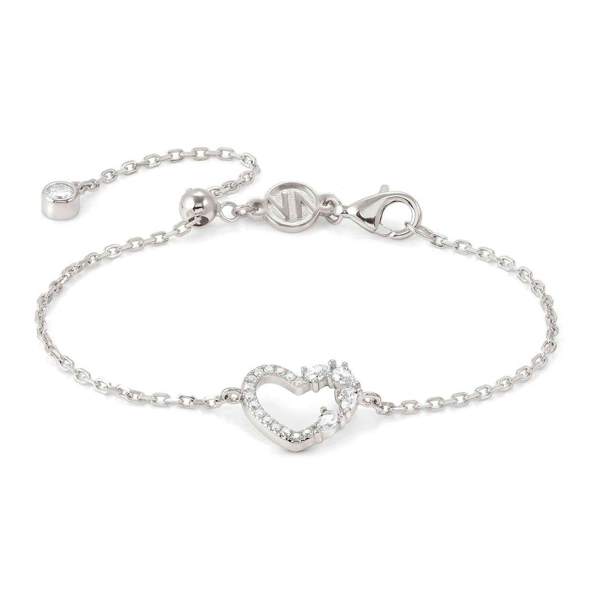 Nomination Shine Me Up hopea rannekoru kirkas sydän 241901/003