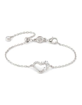 Nomination Shine Me Up hopea rannekoru kirkas sydän 241901/003