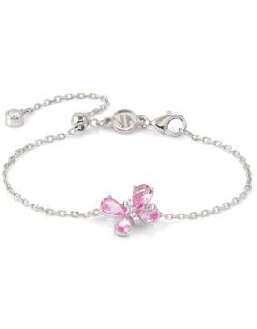 Nomination Shine Me Up hopea rannekoru kirkas/pinkki perhonen 241901/007