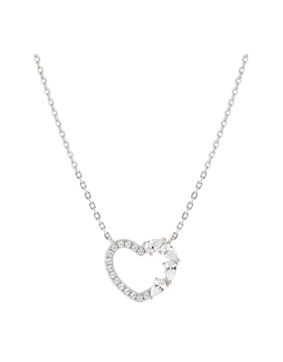 Nomination Shine Me Up hopea kaulakoru kirkas sydän 241902/003