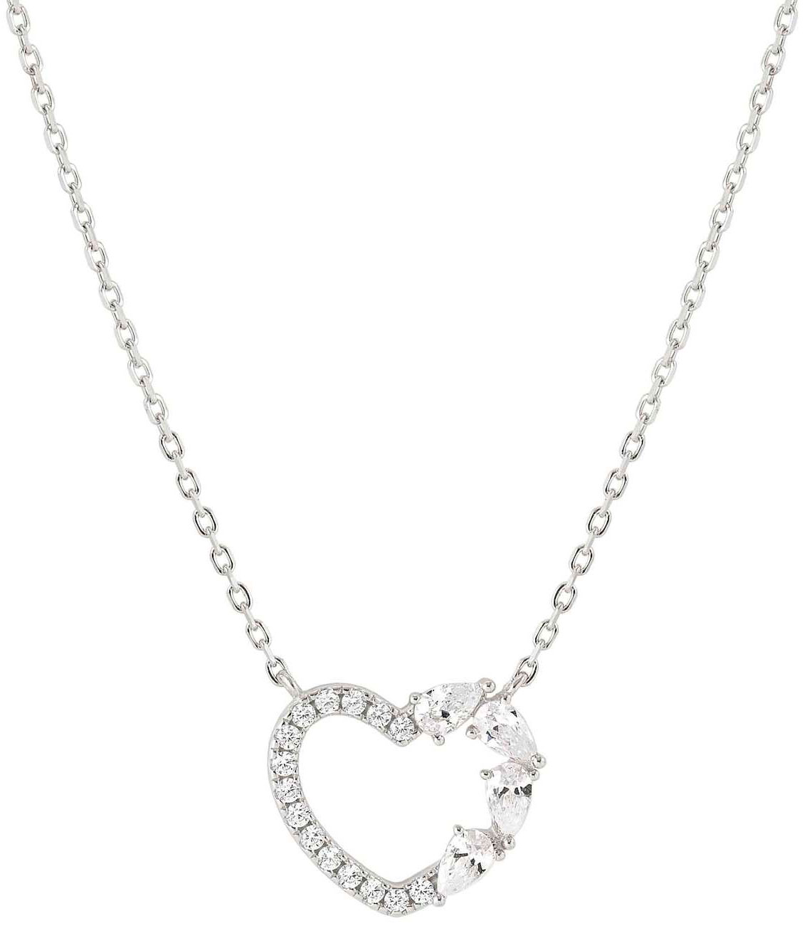 Nomination Shine Me Up hopea kaulakoru kirkas sydän 241902/003